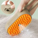 Cat Steam Brush for Hair Removal and Massage