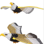 Cat toy teaser with plastic eagle