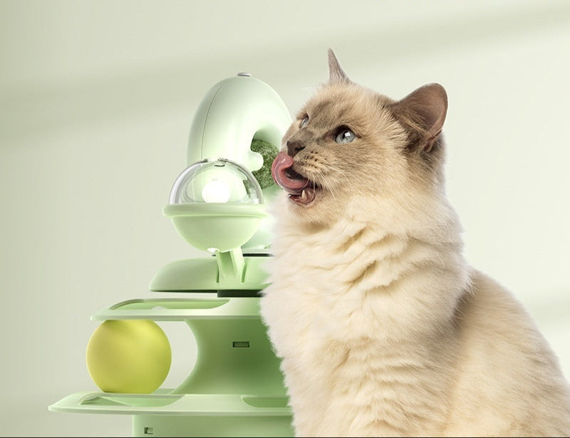 Catnip infused ball toy