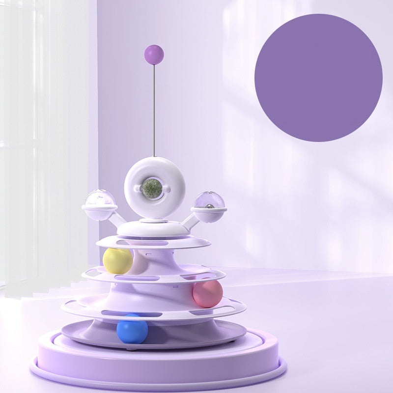 Colorful pet toy with 'Taro Purple' label