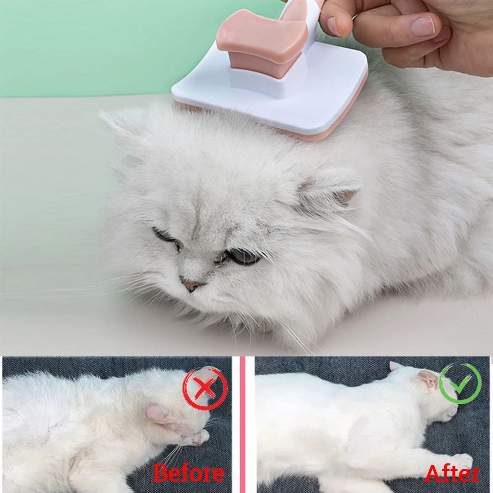 Detangling brush for long-haired dogs