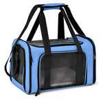 Dog carrier with top and side opening