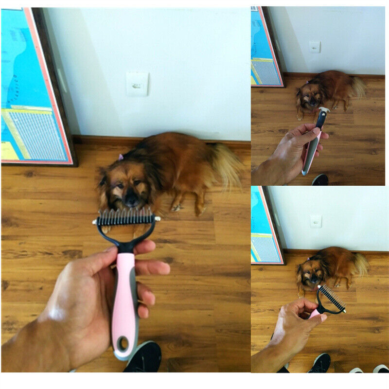 Dual-sided pet rake comb