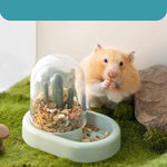 Dual-use hamster feeder and bath