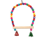 Durable bird cage perch with hook

