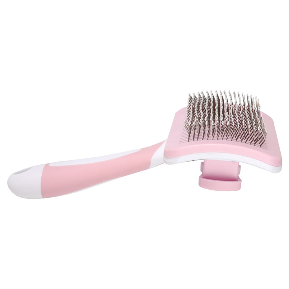Easy-to-clean pet grooming brush