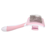 Easy-to-clean pet grooming brush
