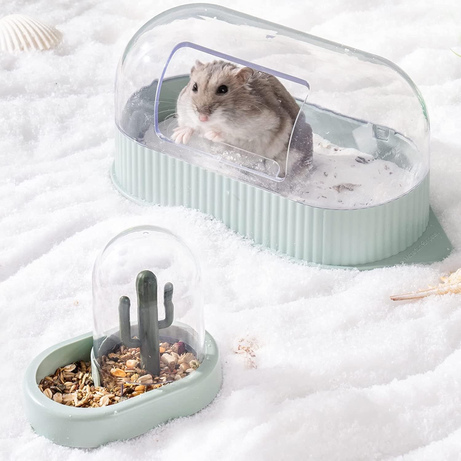 Hamster food dispenser bowl
