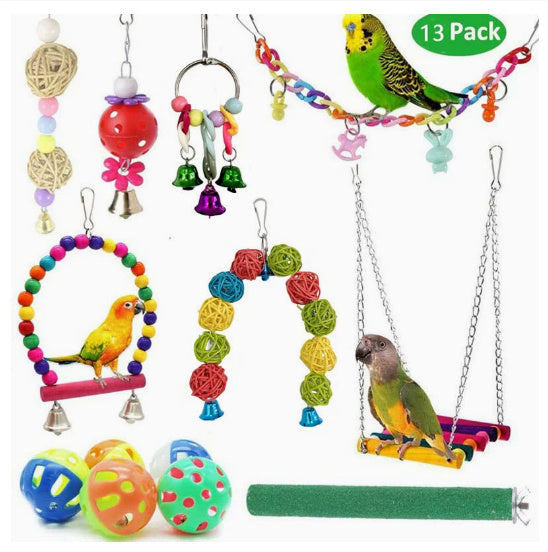 Hanging bird toys 10-piece