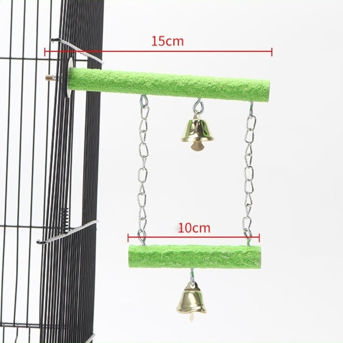 Hanging swing perch for budgies