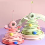 Interactive cat toy tower