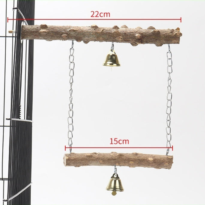 Large wooden bird perch for cages