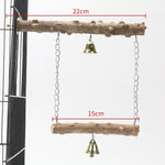 Large wooden bird perch for cages