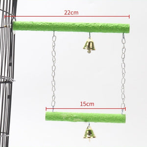 Natural solid wood bird perch for cage