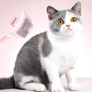 One-click pet hair remover brush