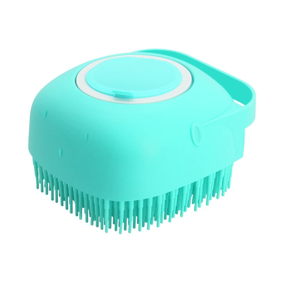 Pink silicone cat bath massager
