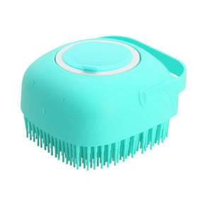 Pink silicone cat bath massager