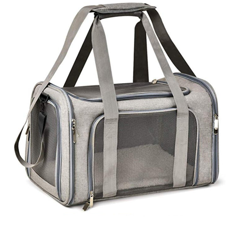 Portable pet carrier bag for cats and dogs
