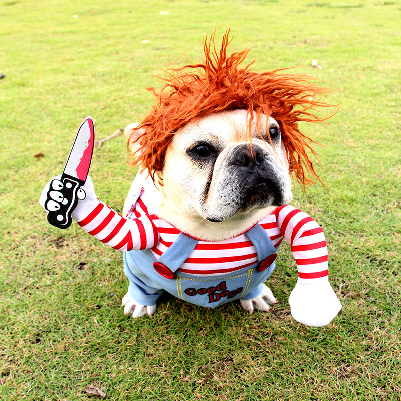 Red Polyester Dog Costume for Halloween