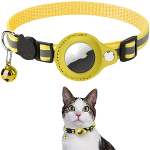 Stylish Reflective Dog Collar with Airtag Support
