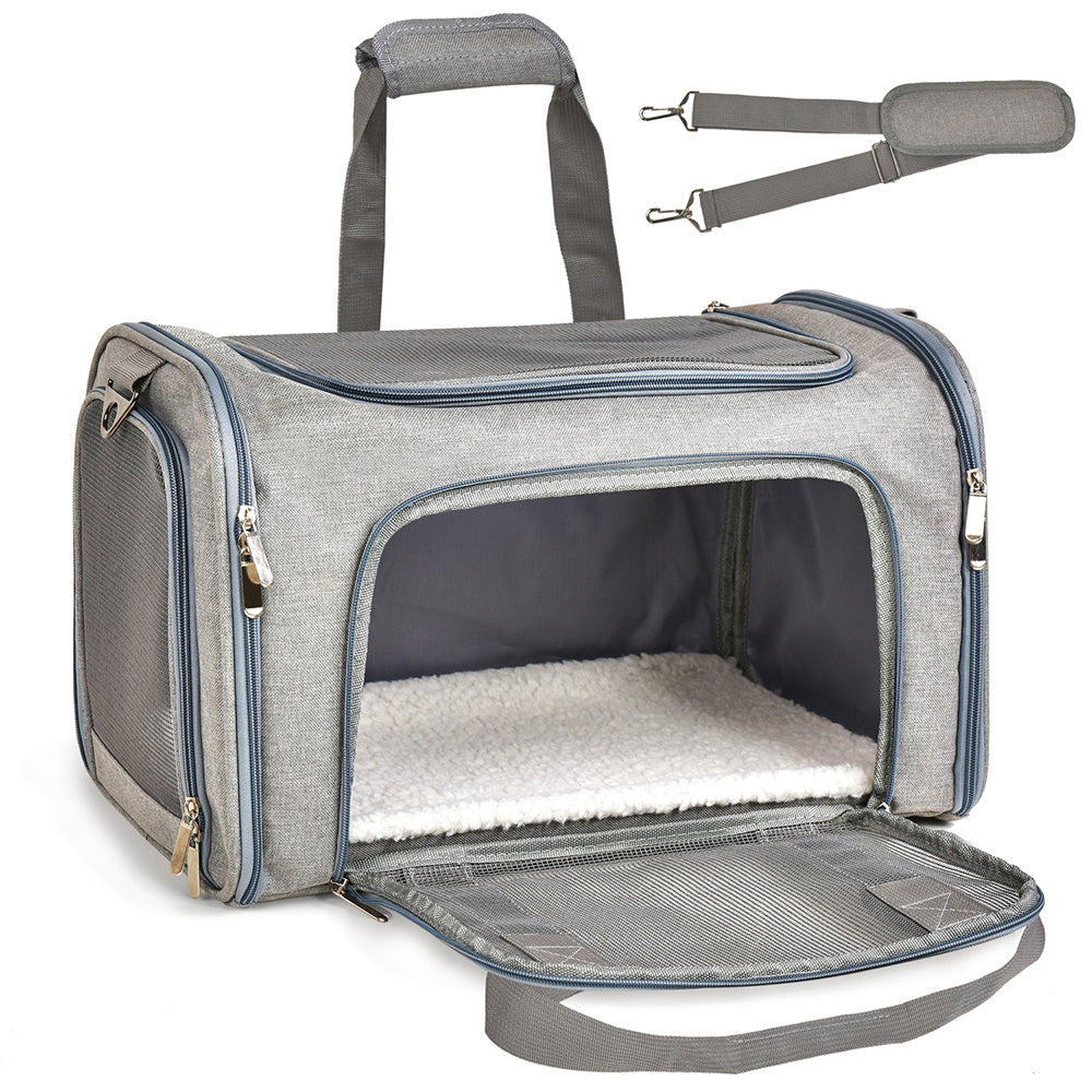Waterproof pet carrier with shoulder strap