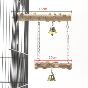 wooden swing rod for parrots